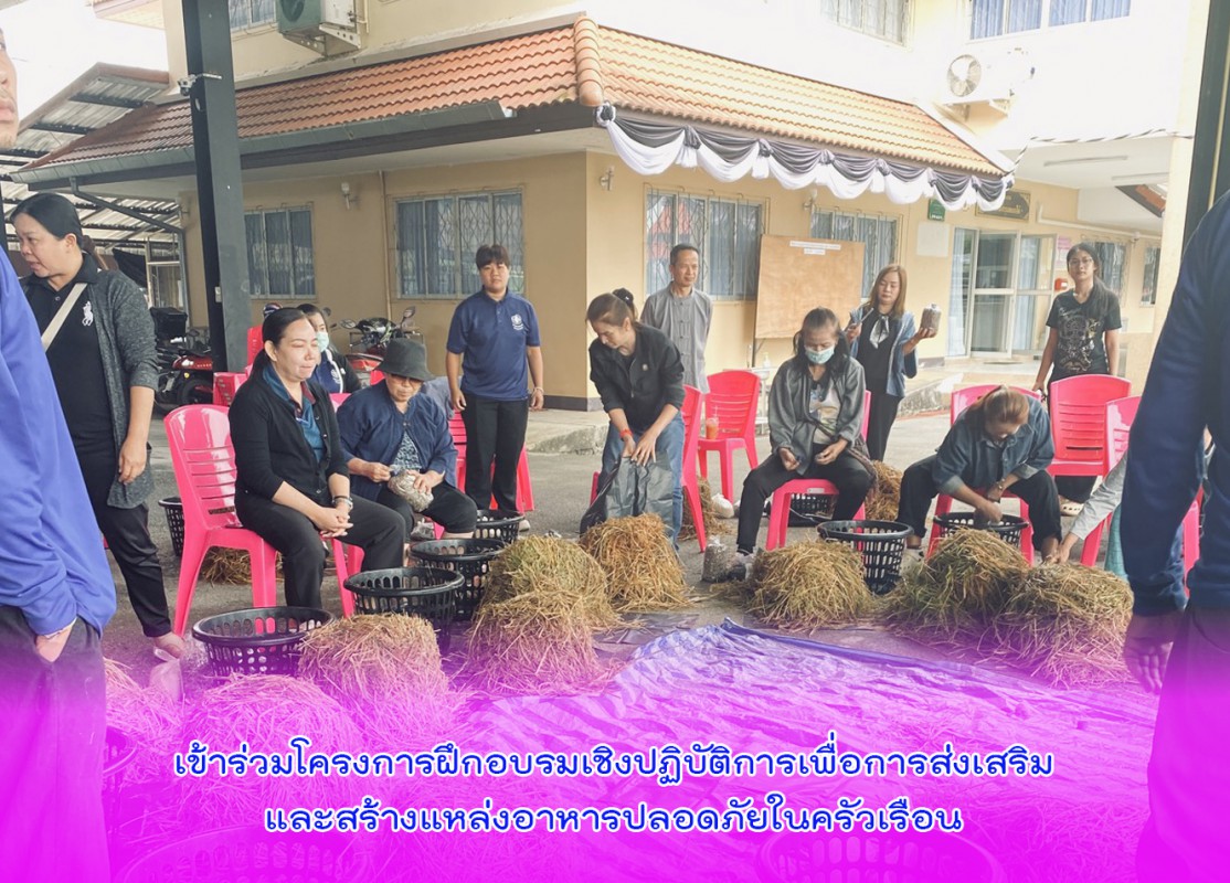 เข้าร่วมโครงการฝึกอบรมเชิงปฏิบัติการเพื่อการส่งเสริมและสร้างแหล่งอาหารปลอดภัยในครัวเรือน